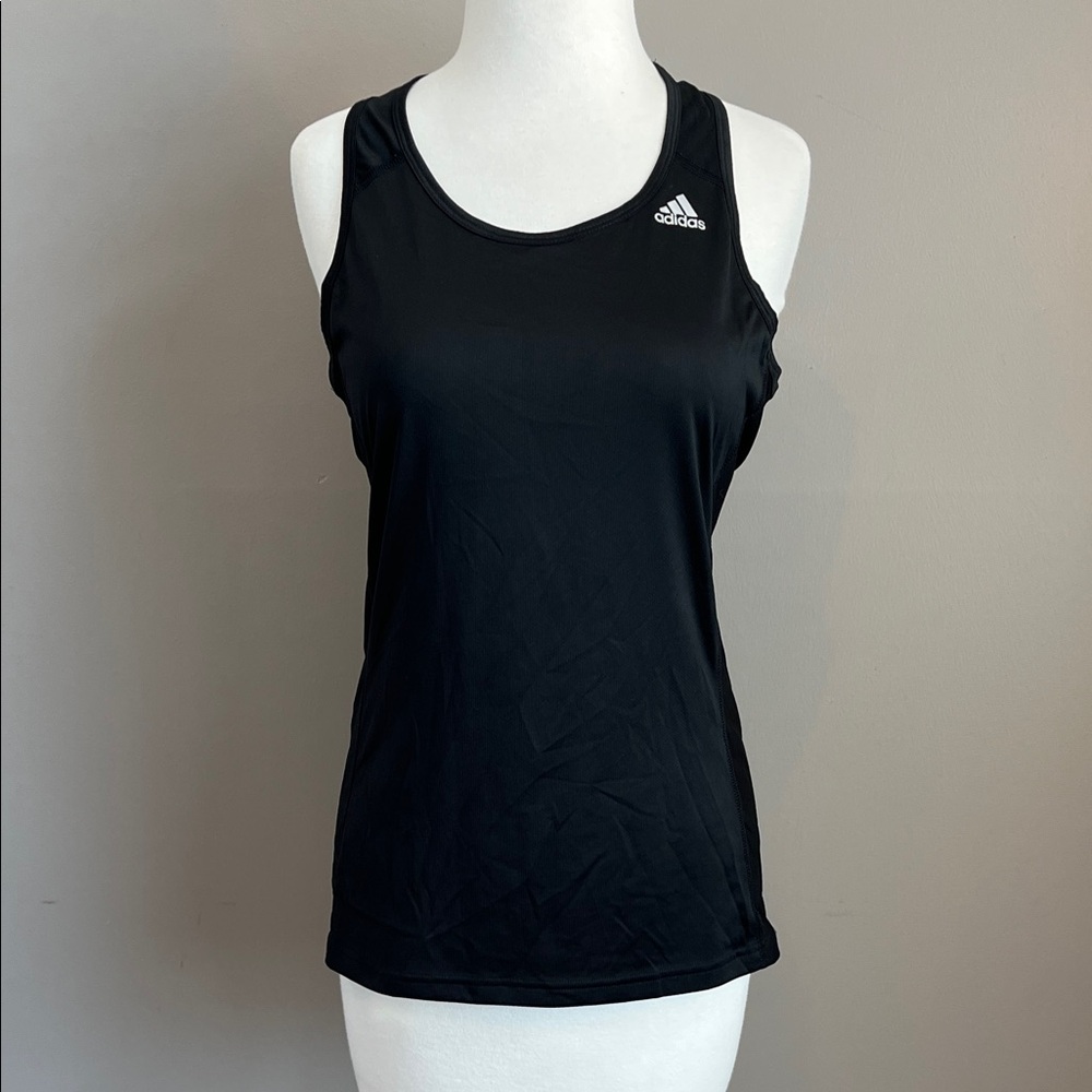 Adidas Women's Sleek Black Tank Top Medium